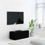 TV Cabinet Black 80x34x30 cm Chipboard