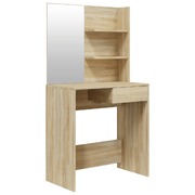 Dressing Table with Mirror White Vanity - Cosmetic Desk with Storage