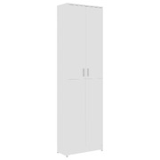 Hallway Wardrobe White Engineered Wood Closet Storage Cabinet Furniture