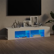 Entertainment Unit with LED Lights White 