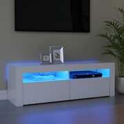 White TV Cabinet with LED Lights