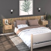 Wall Bedside Cabinets Sonoma Oak Engineered Wood