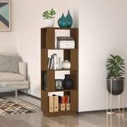 Book Cabinet/Room Divider Storage Honey Brown Cm Solid Wood Pine