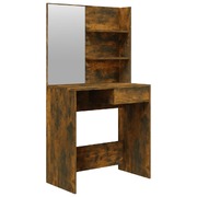 Dressing Table with Mirror White Vanity Cosmetic Desk with - Storage