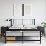 Elegant Black Steel Bedside Cabinets: Perfect 2-Piece Set for Any Room