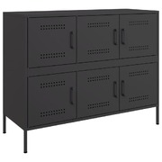 Elegant Black Sideboard in Cold-Rolled Steel: Perfect for Contemporary Interiors