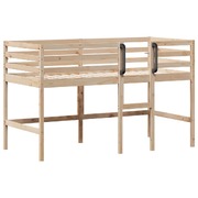 Durable Solid Wood Kids' Loft Bed Without Mattress - Stylish Pine Design