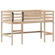 Stylish Kids' Loft Bed in Solid Pine Wood  Single Bed Frame, No Mattress