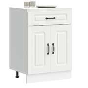 Kitchen Corner Base Cabinet Kalmar White Engineered Wood - Durable