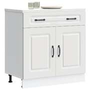 Kitchen Corner Base Cabinet Kalmar White Engineered Wood - Durable