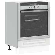 Oven Cabinet Kalmar White Engineered Wood oven unit - Durable