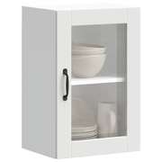 Kitchen Wall Cabinet with Glass Door Porto White kitchen wall unit