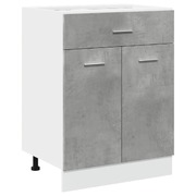 Drawer Bottom Cabinet Sideboard Cupboard Concrete Grey Engineered Wood 