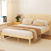 Bed Frame Double Size Rattan Wooden Rita