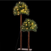 Christmas Tree 1.5+1m LED Xmas Palm Tree Party Decorations 2 in 1