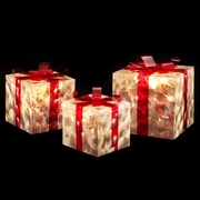 Christmas Lights 70 LED Fairy Light Gift Box 3pcs Decorations Red