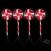 4 PCS Christmas Lights Path Ground Light Garden Decoration 112 LED