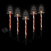 5 PCS Christmas Lights Path Ground Light Garden Decorations 25 LED