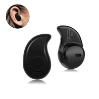 Mini Wireless Bluetooth Headset Stereo Earphone Headphone iPhone Samsung - Black