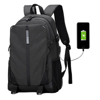 Ultra Smart Tech2Go Rechargable Large Laptop Backpack USB Charging Port Black