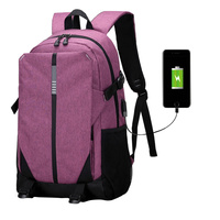 Ultra Smart Tech2Go Rechargable Large Laptop Bag USB Charging Port - Purple