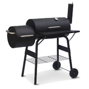 2-in-1 Outdoor Barbecue Grill & Offset Smoker