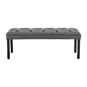 Cate Button-Tufted Upholstered Bench by - Dark Grey