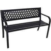 Steel Outdoor Garden Bench - Lattice