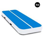 4m X 2m Airtrack Tumbling Mat Gymnastics Exercise Air Track Blue White