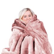 800Gsm Blanket Heavy Double-Sided Mink Queen Pink