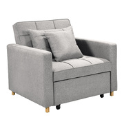 Suri 3-in-1 Convertible Sofa Chair Bed Lounger by Light Grey