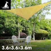 New Outdoor Sun Shade Sail Canopy - 3.6 X 3.6 X 3.6M Sand Cloth Triangle