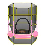 Mini 4.5 Ft Trampoline Yellow Pink