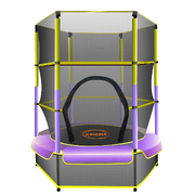 Mini 4.5 Ft Trampoline Yellow Purple