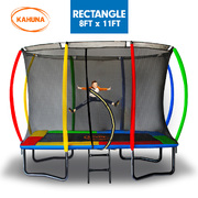 Trampoline 8 ft x 11 ft Outdoor Rectangular Rainbow