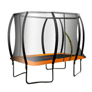 Trampoline 8 ft x 11 ft Rectangular Outdoor - Orange