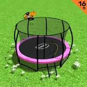 Trampoline 16ft with  Basket ball set - Pink