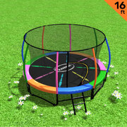 New Kids Gift Rainbow 16ft Trampoline Safety Net