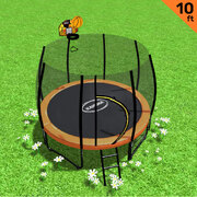 New 10ft Twister Springless Trampoline Free Safety Net Pad Mat Outdoor Toy Ball