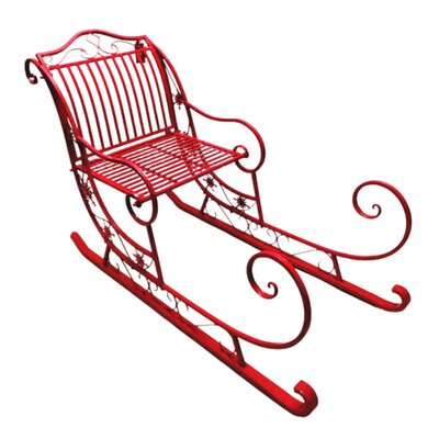 Christmas Sleigh with Red Finish- Metal 150cm