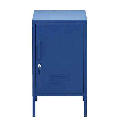 Bedside Table Side Table Metal Storage Cabinet Nightstand Blue