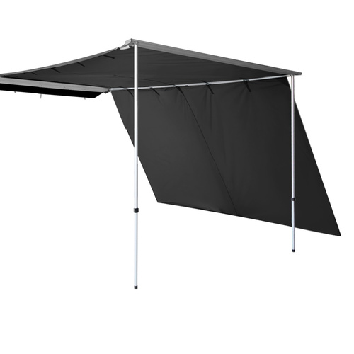 Weisshorn Car Shade Awning 3 X 3M W/ Extension 3 X 2M   Charcoal Black