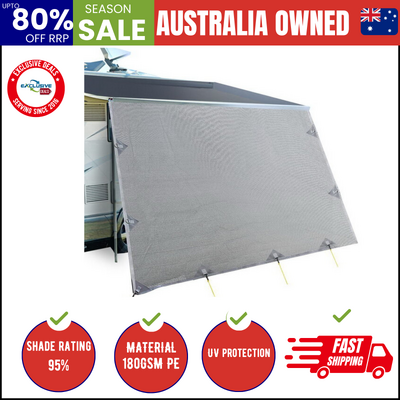 Awning 4.3X1.95M End Wall Side Sun Shade Screen