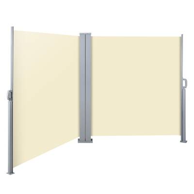 Instahut 1.8X6M Retractable Side Awning Garden Patio Shade Screen Panel Beige