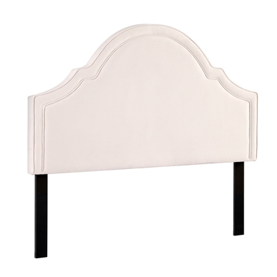 Bed Frame Queen Size Bed Head Headboard Bedhead Base Velvet Beige