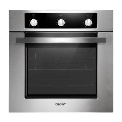 Devanti 60cm Electric Built in Wall Oven Convection Grill Stove Stainless Steel