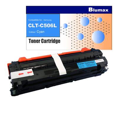 Blumax Alternative for Samsung CLT-C506L Cyan Toner Cartridges 