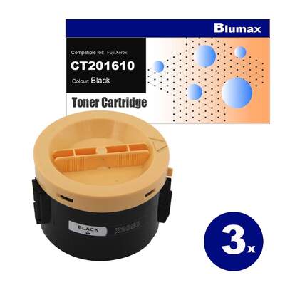 3x Blumax Alternative for Fuji Xerox CT201610 (M205B) black toner cartridges 