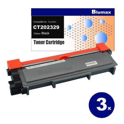 3x Blumax Alternative for Fuji Xerox CT202330 (P265) Black Toner Cartridges 