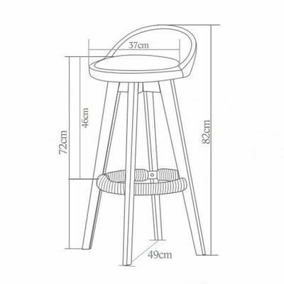 4x Fabric Swivel Bar Stool Kitchen Stool Dining Chair Barstools Grey